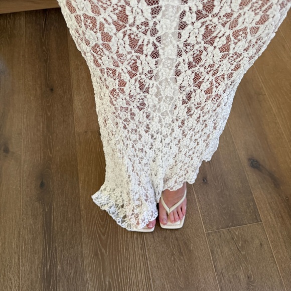 Mango White Crochet Lace Slip Dress - Picture 4 of 10